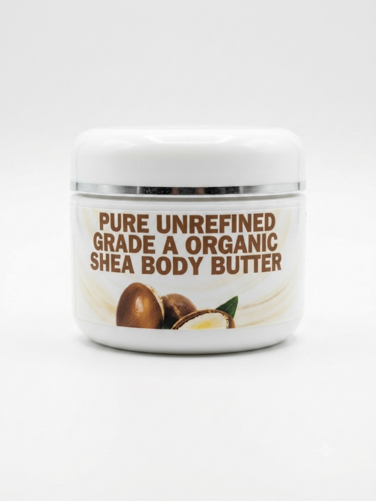 Pure Unrefined Grade A Organic Shea Body Butter (50ml)